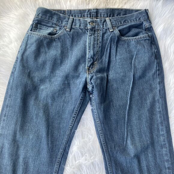 Levi's 559 Jeans Size 36x34 Mens Mid Rise Straight Leg Dark Wash Blue Denim - Picture 2 of 15